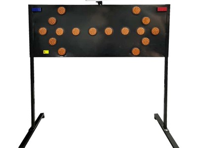 黑色太阳能导向牌 双向箭头导向标志灯交通设施图2